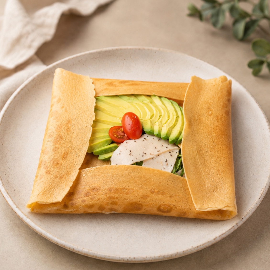 Turkey Avocado Crepe